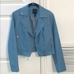 Blue biker jacket